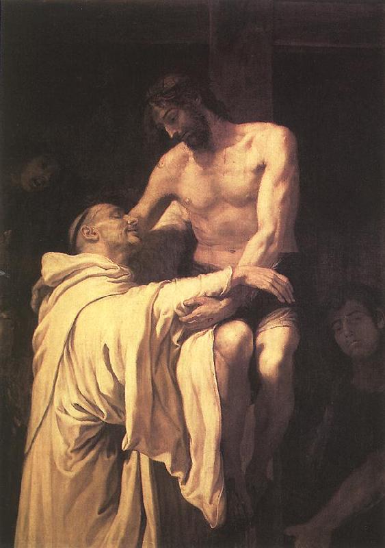 RIBALTA, Francisco Christ Embracing St Bernard xfgh oil painting image